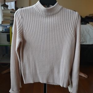 SOLD! • Baby Pink High Neck Knit-Sweater